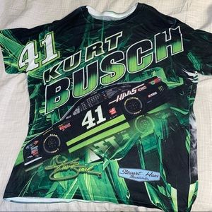 Stewart-haas NASCAR Kurt Busch all over print t shirt